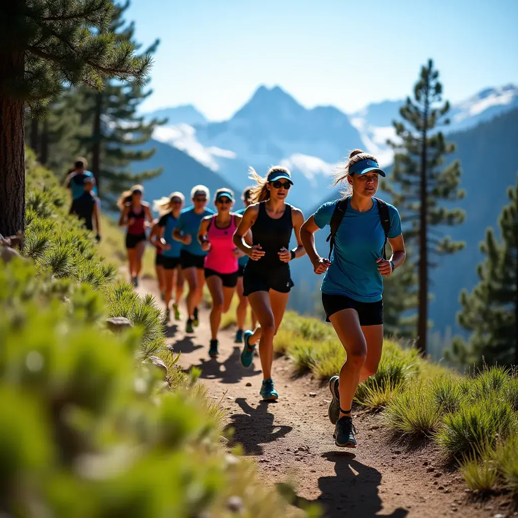 Entrenador guiando a un grupo de atletas durante una sesión de preparación.
