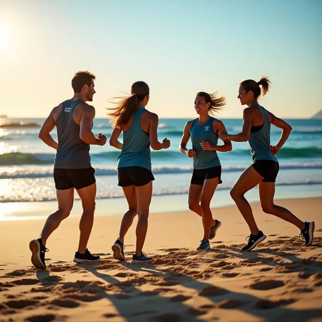 Mujer corriendo con un cronómetro, monitoreando su progreso en la carrera.